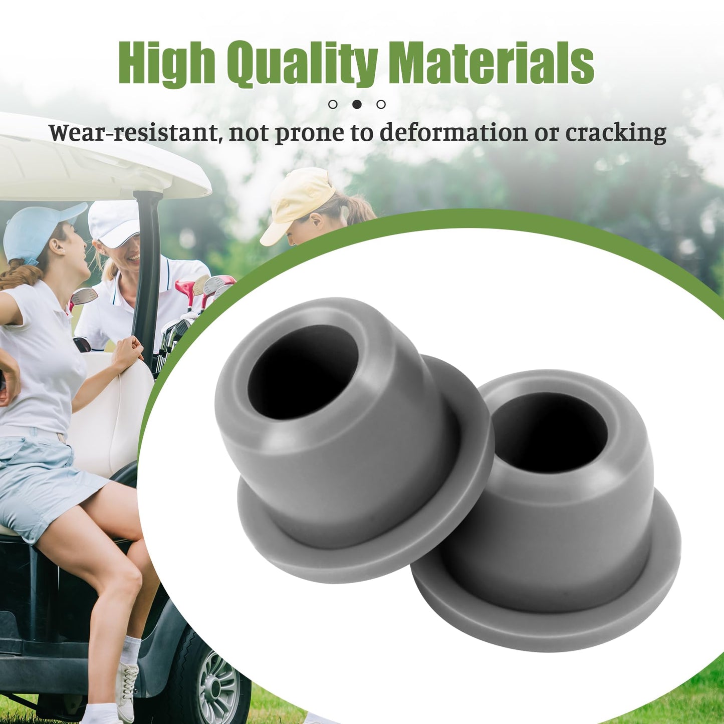 50 Pcs Golf Cart Bushing, Replace for 102956201 1022874011, Compatible with Club Car Precedent Control A Arms and Front Leaf Spring, Gray