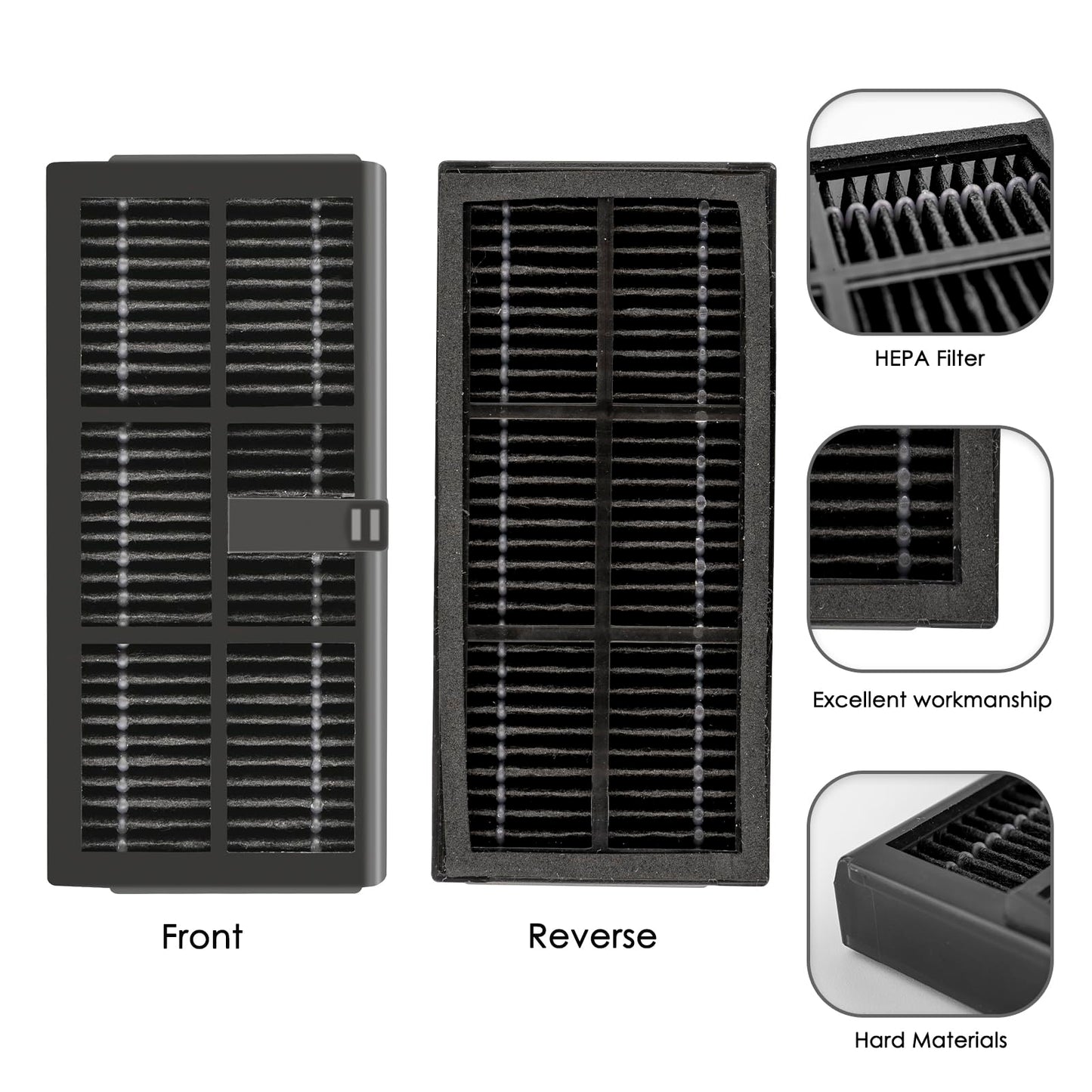 BRUVISH (3 Pack) X40 Ultra Replacement HEPA Filter for Dreame X40 Ultra/ L10s Pro Ultra Heat/ X30 Ultra/ L10s Ultra Gen 2/ L40 Ultra/Mova P50 Ultra/ P50 Pro Ultra/ P10 Pro Ultra Robot Vacuum Filters