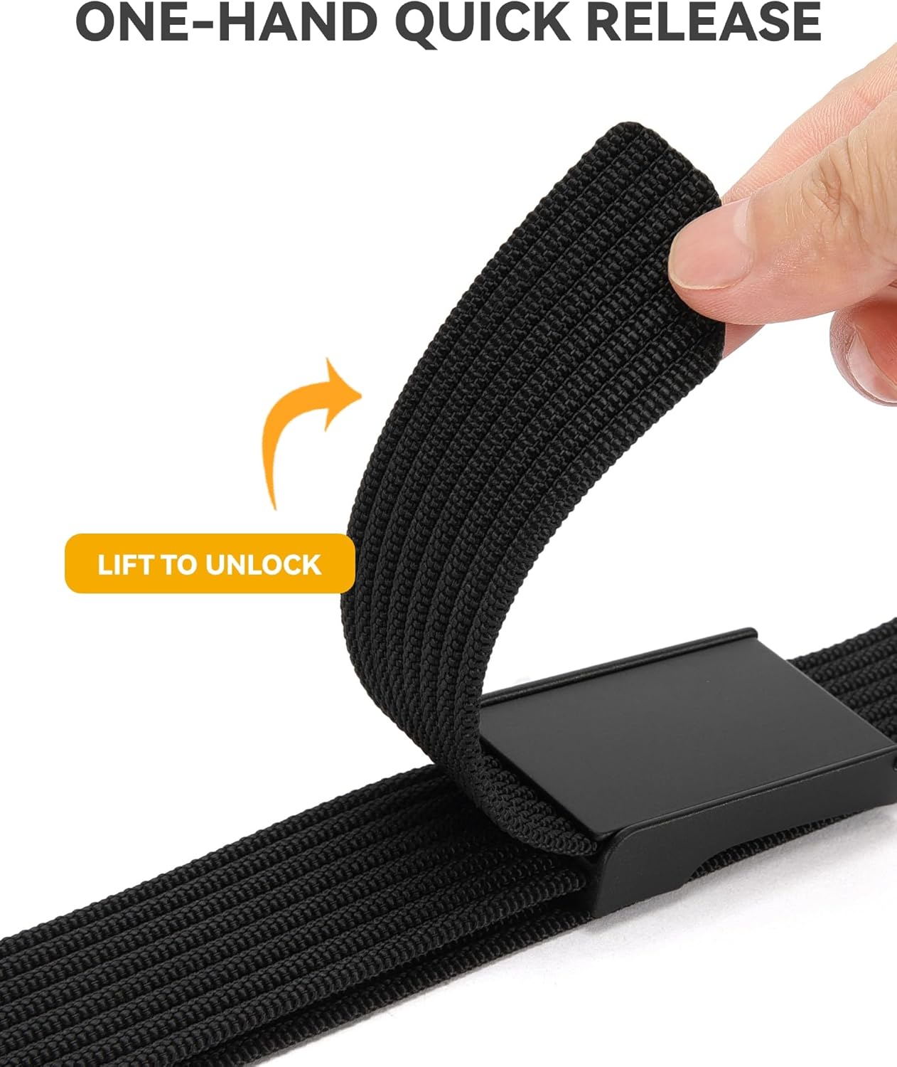 CHAOREN Men's Nylon Webbing Belt - 1.5" Quick Release Buckle for Casual & Military Use - Adjustable Fit
