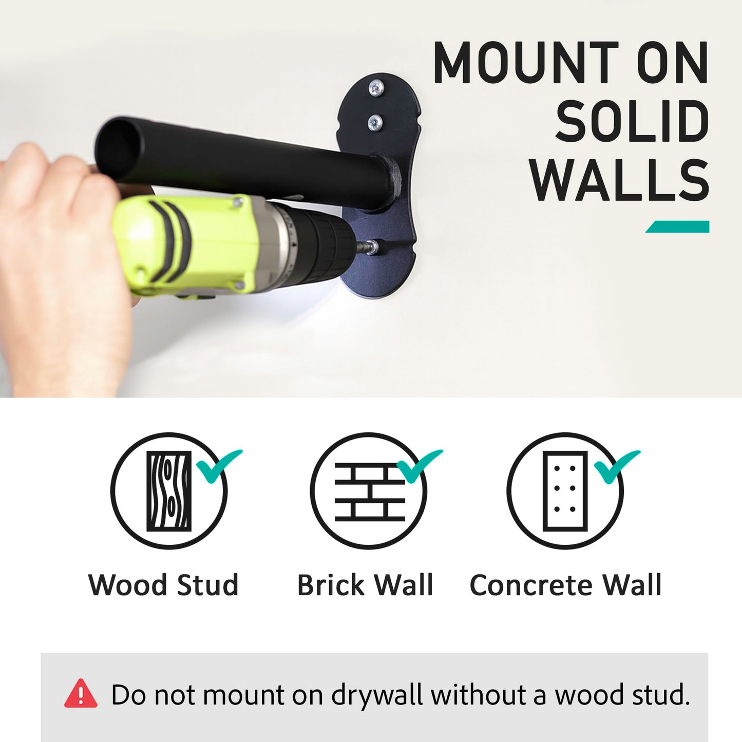 MU CYCLE Buffalo Bike Wall Mount Rack – Adjustable Heavy-Duty Horizontal Indoor Hanger for Road, Mountain & Hybrid Bikes up to 48.5 lbs / 22 kg, Space-Saving Garage & Apartment Storage