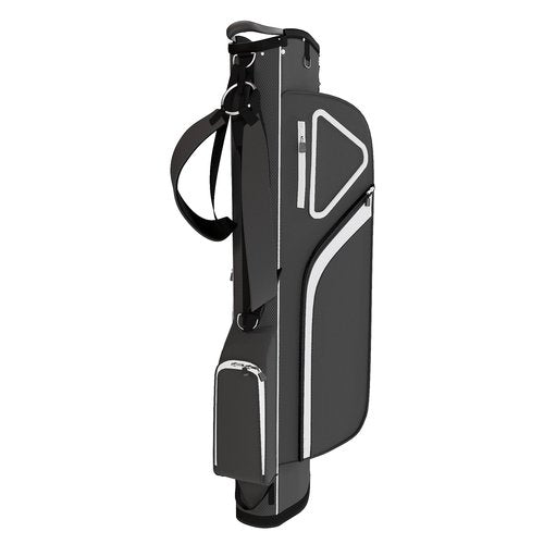 Ultra-Lite Golf Stand Bag - 3 Lbs, 4 Way Divider Portable Golf Club Carry Bag, Water-Repellent Golf Travel Case with Rain Hood, Golf Gifts for Men and Women (Black)