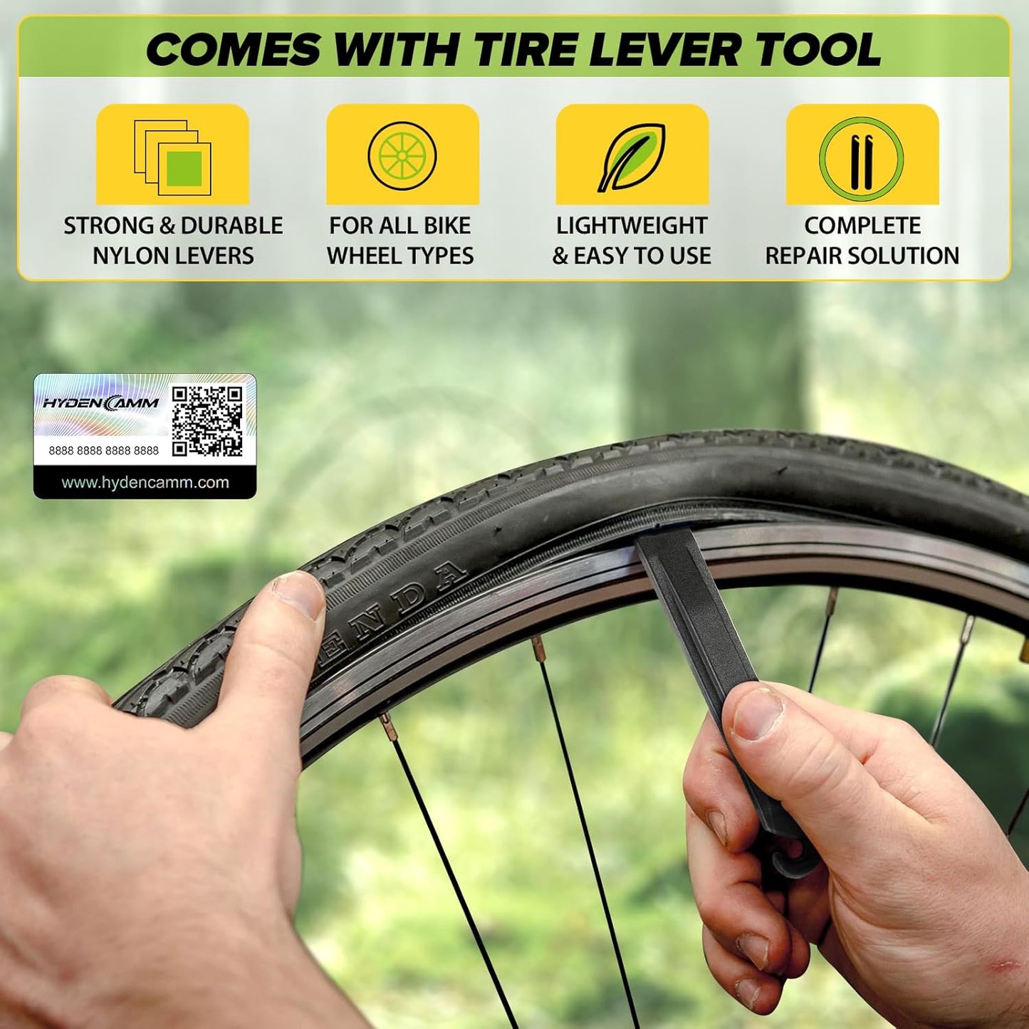 Skiennix Bike Inner Tube - 20/26" Butyl Tube with 35mm AV Schrader Valve & 2 Tire Levers | Versatile Fit for MTB/City Bike