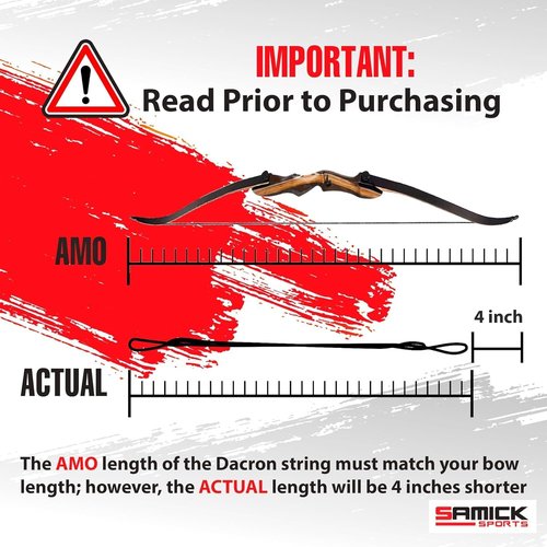 Dacron Bow String - Premium Replacement for Recurve & Longbow Bows | Available in 12-16 Strands, 44-70 Inches