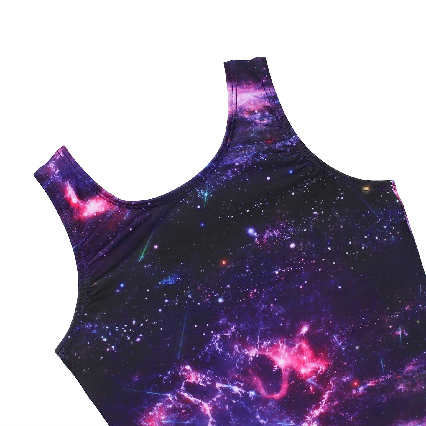 JESKIDS Leotards for Girls Gymnastics with Shorts Dance Biketards Tumbling Matching Hair Scrunchie Purple 8-9 Years