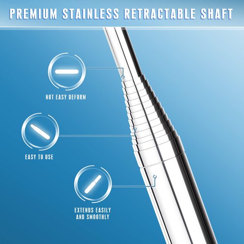 CHAMPKEY Auto-Locking Mechanism Golf Ball Retriever - Premium Telescopic Golf Ball Picker - 6Ft / 9Ft / 12Ft / 14.5Ft (12Ft)