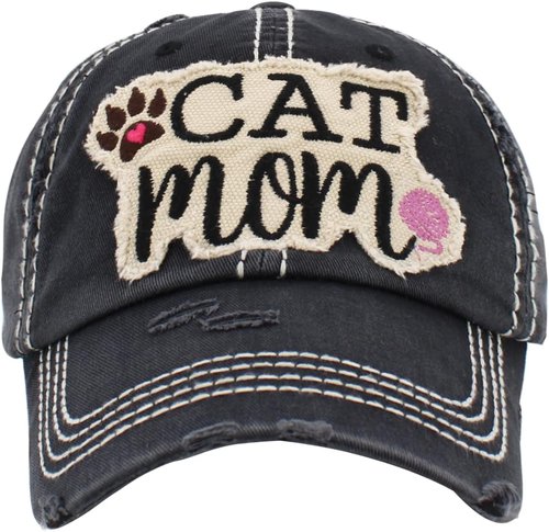 KBETHOS Women's Baseball Cap - Distressed Vintage Dog & Cat Mom/Dad Embroidered Hat | Unconstructed Design