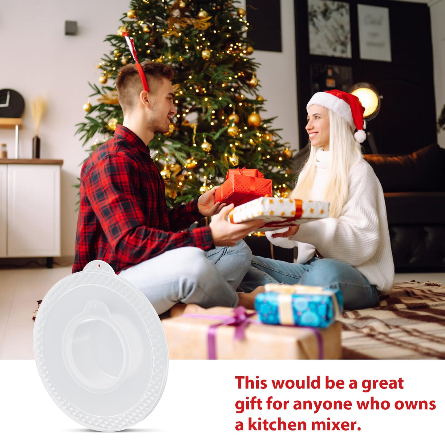 Food-Grade Mixer Bowl Cover for KitchenAid 4.5-5 Quart Tilt-Head Stand Mixers, Mixer Splatter Guard Lid to Prevent Spilling of Ingredients, as Kitchenaid Mixer Attachments