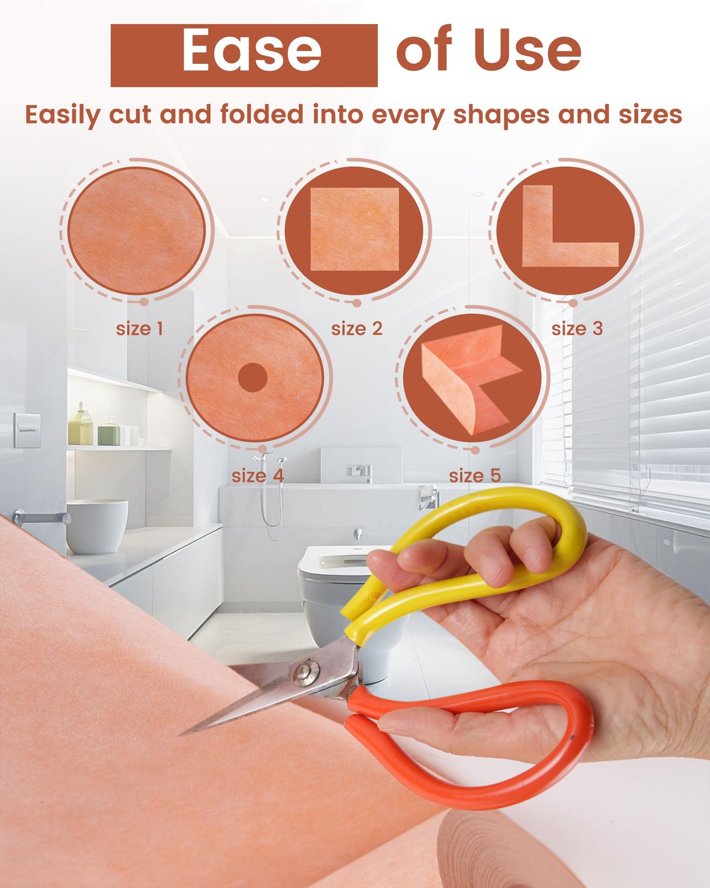 Foundgo 328 Sq Ft/ 39.3inch*100ft Waterproof Membrane for Shower 24mil Waterproofing Membrane Roll, Shower Waterproof Membrane Band, 100% Water Proof Strip for Sauna Bathroom Kitchen Walls Corners