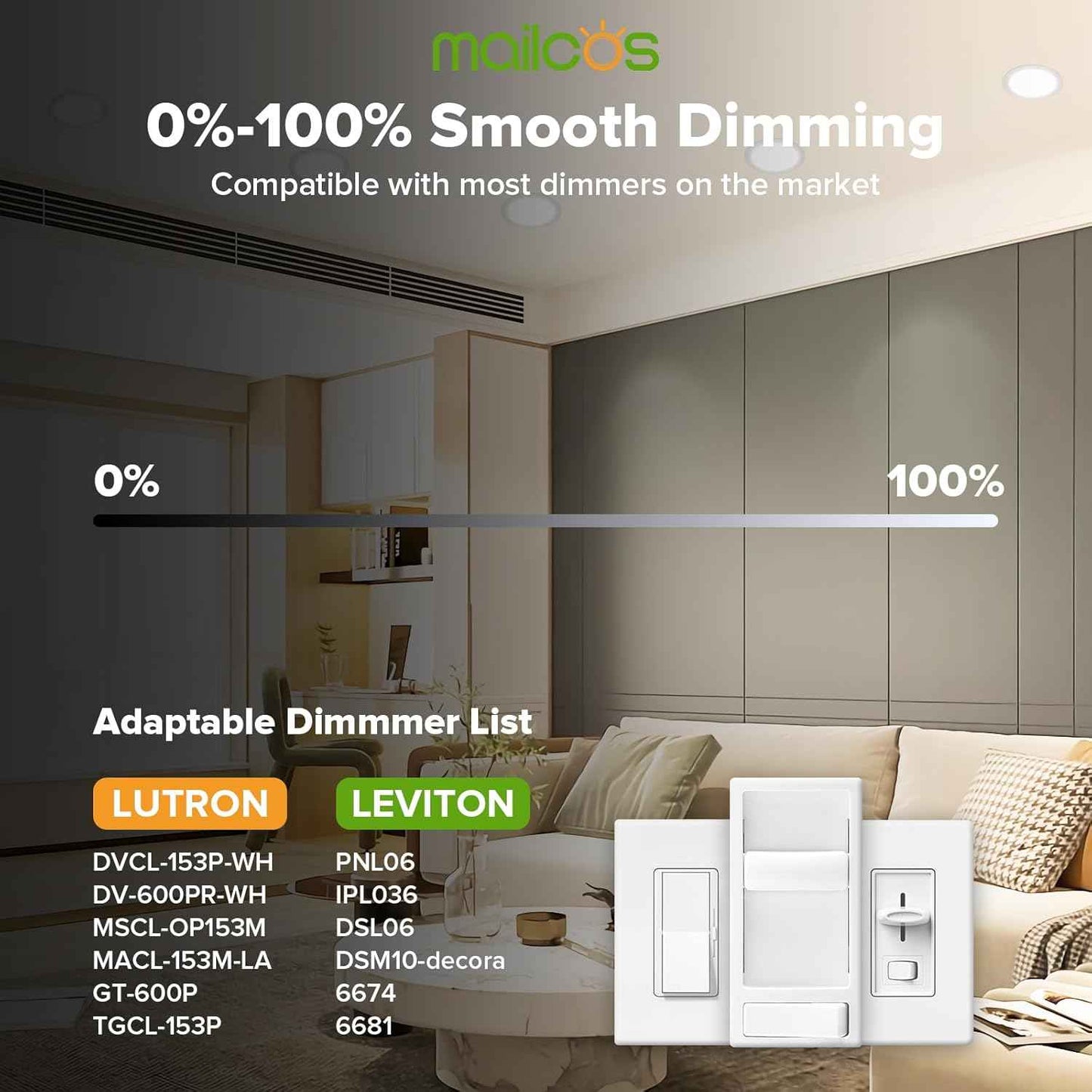 Ultra-Thin 12 Pack 6-Inch Dimmable LED Recessed Lighting - 5CCT Selectable, 1050LM, ETL