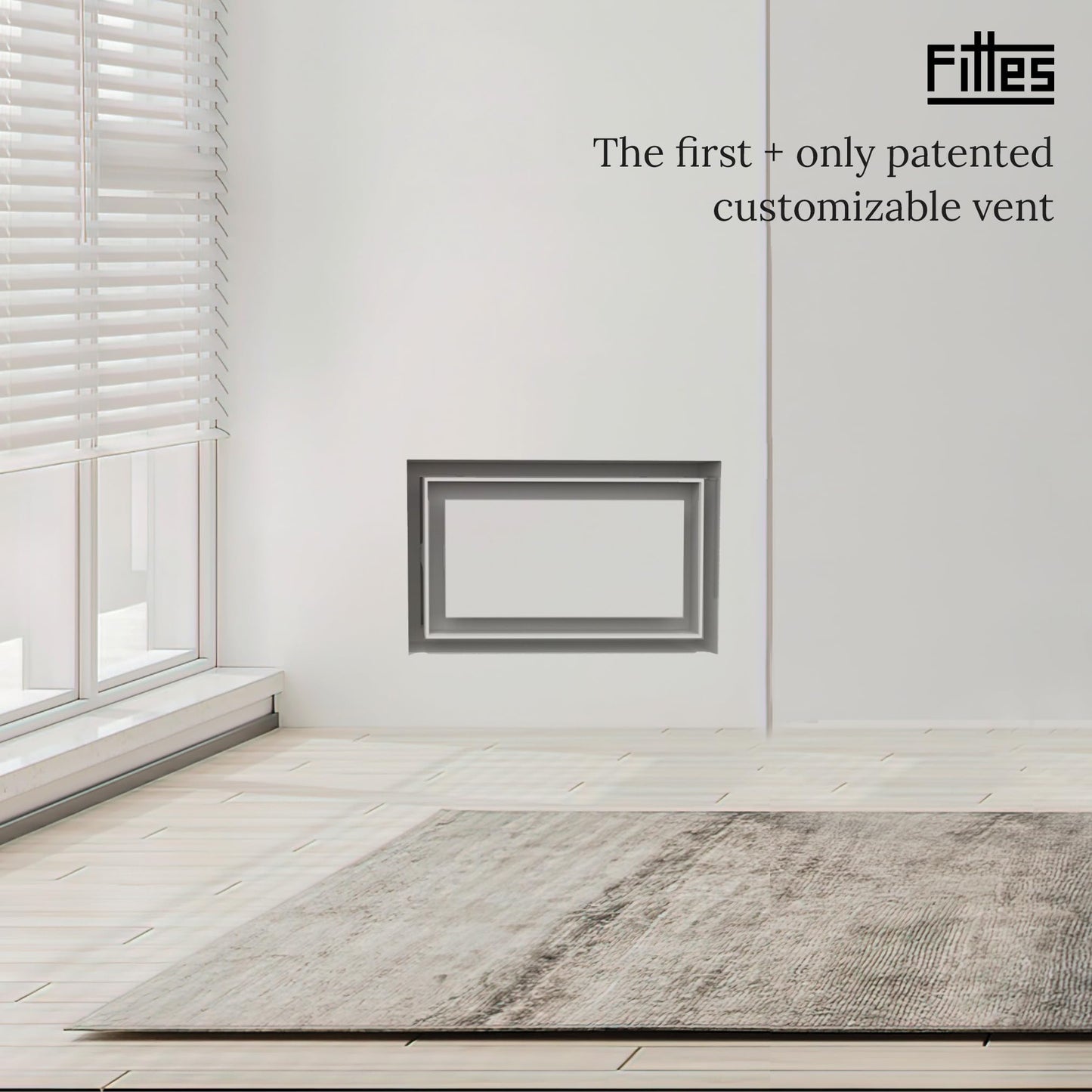 Fittes Flush Wall Vent [Lite+] - 10"x10" - Cotton White - 1 Pack