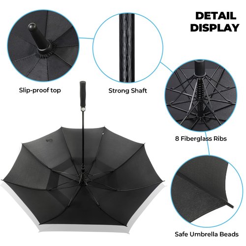 ZDSSM Automatic Open Golf Umbrella, 54/62/68/72 inch Extra Large Oversize Double Canopy Vented Stick Umbrellas, Windproof Waterproof Umbrella for Men And Women