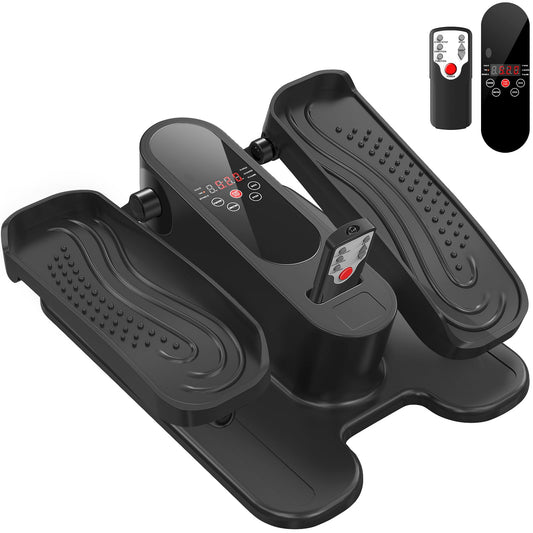 Under Desk Elliptical Machine, Mini Ellipse Leg Exerciser Electric Seated Pedal Fully Assembled Quiet Compact for Seniors Portable Stepper with Remote Control for Home