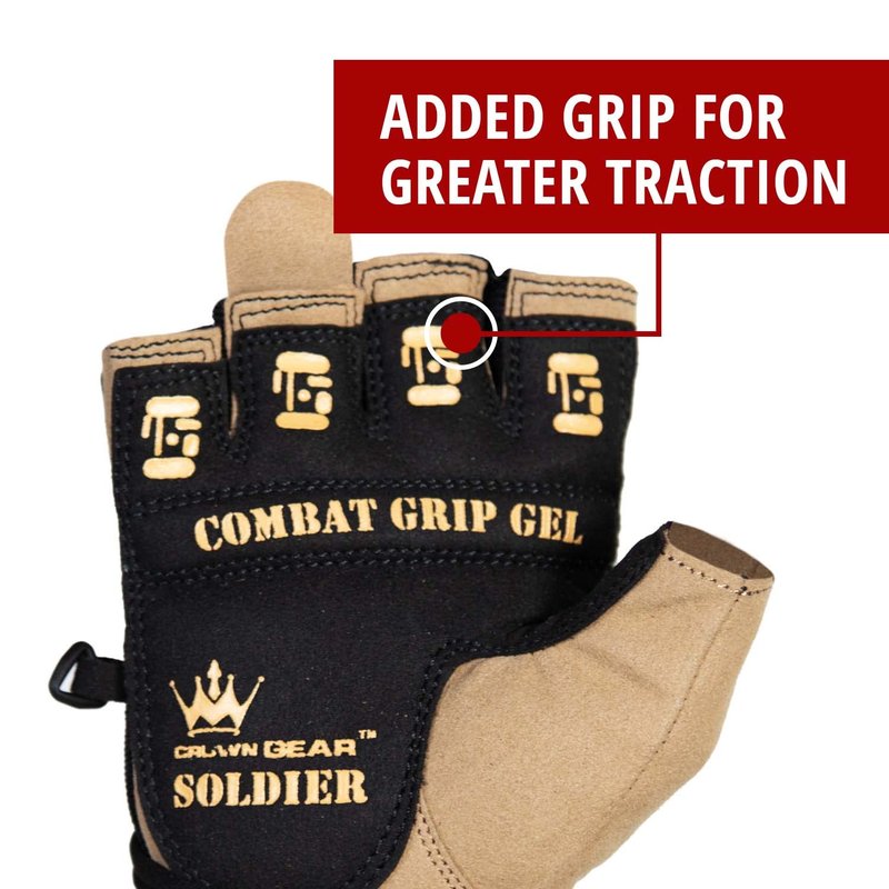 Weightlifting Gloves for Crossfit Workout Training - Fitness Gym Bodybuilding Gloves for Men or Women - Best for Heavy Weight Lifting Exercise Integrated Full Wrist Support Wraps (Desert Tan, M)