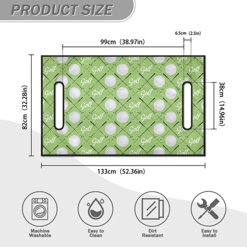 HUISEFOR Universal Golf Cart Seat Covers Green 2 Passenger Golf Cart Seat Towel Covers Soft Fuzzy Winter Golf Cart Seat Cover Blanket Compatible with EZGO & Club Car Golf Carts