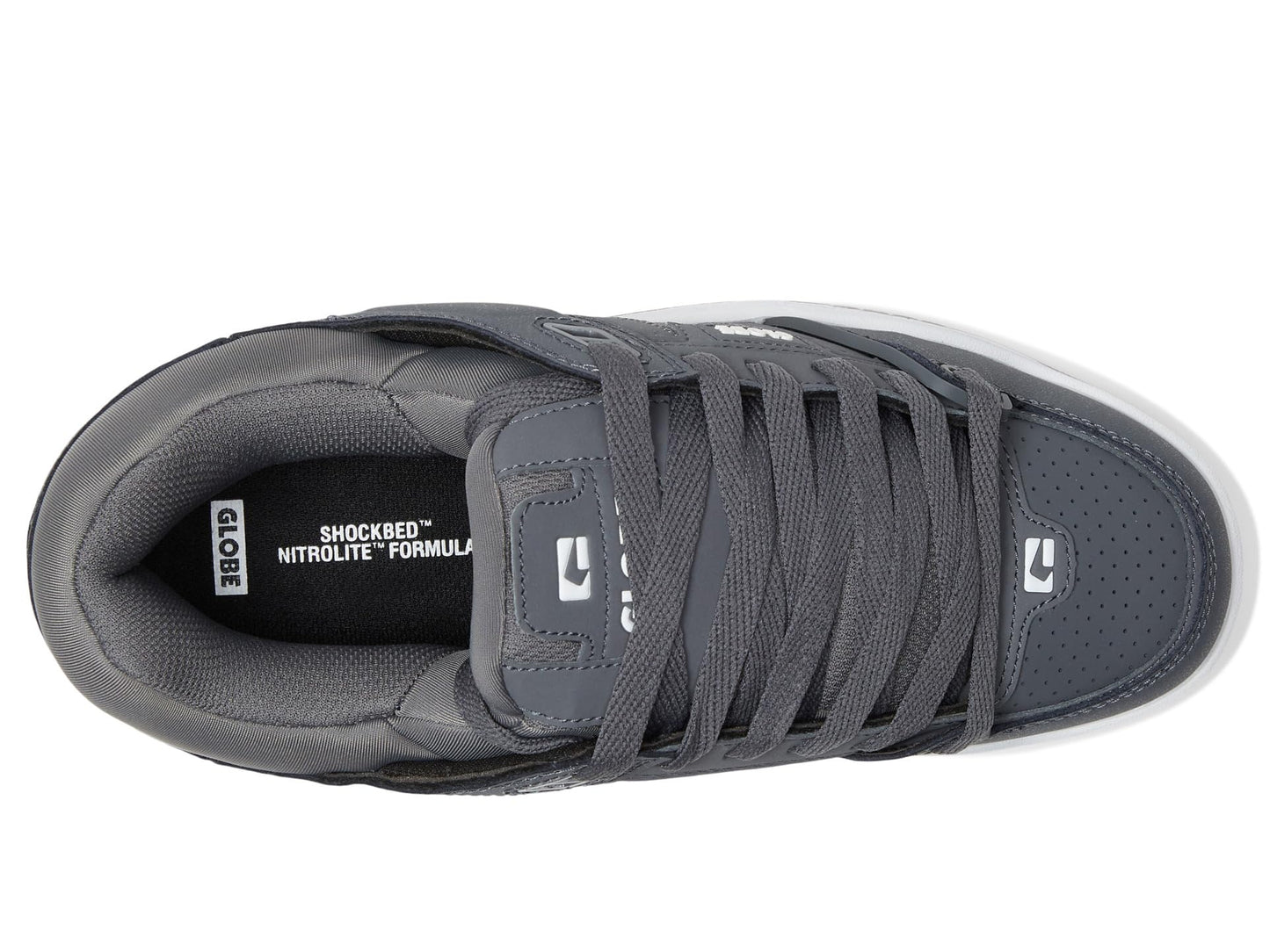 Globe Mens Fusion Charcoal/White 7 Medium