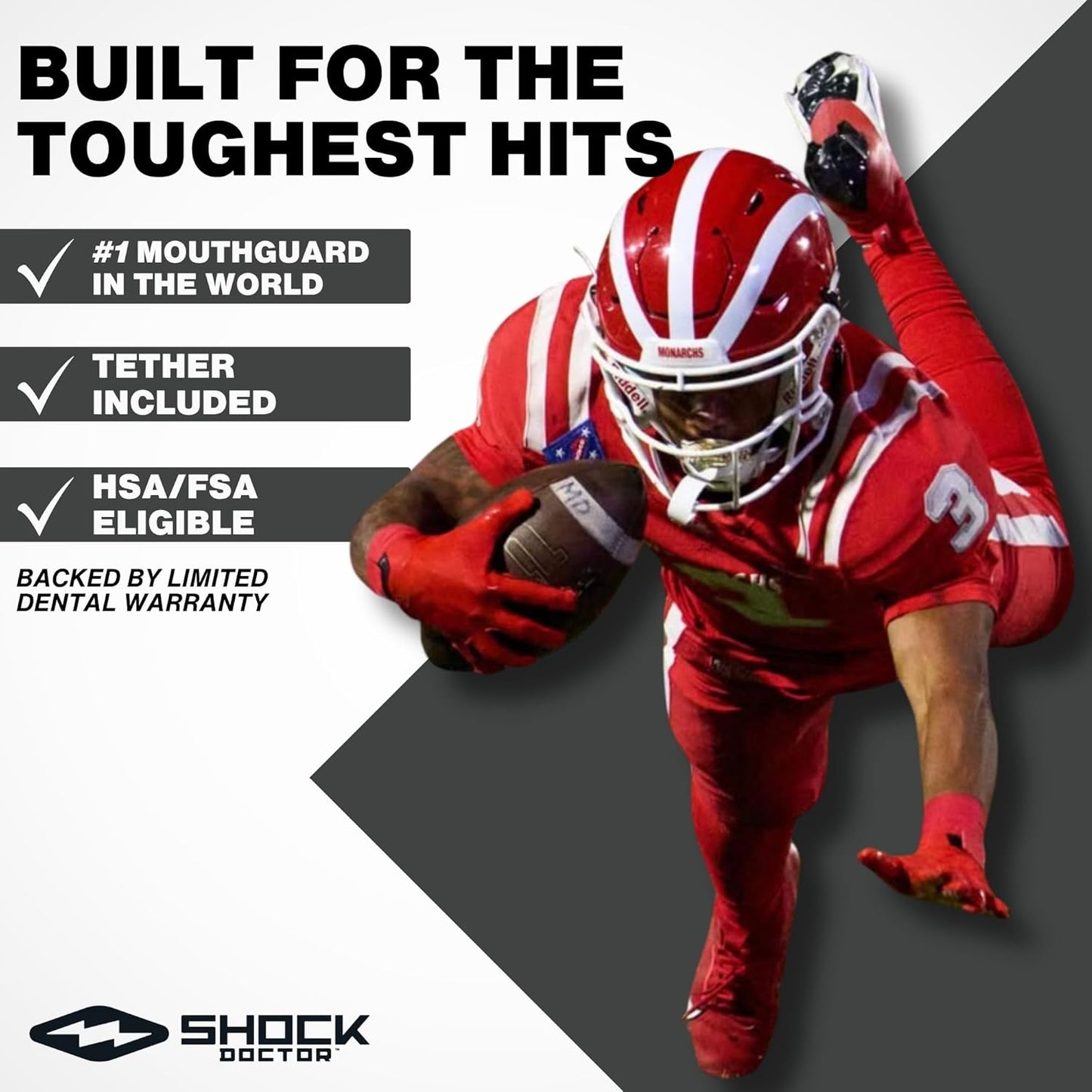 Shock Doctor Mouthguard - Gel Max Heavy Duty Protection for Sports | Custom Fit for Adults & Youth