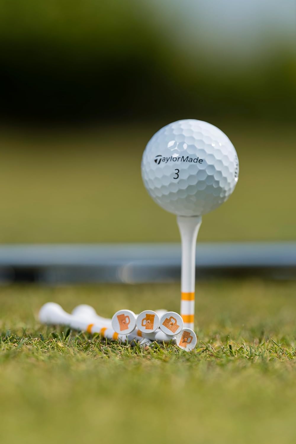 PrideSports Beer Mug Tees - Durable 2-3/4" Size | Classic White Design for Golf Enthusiasts