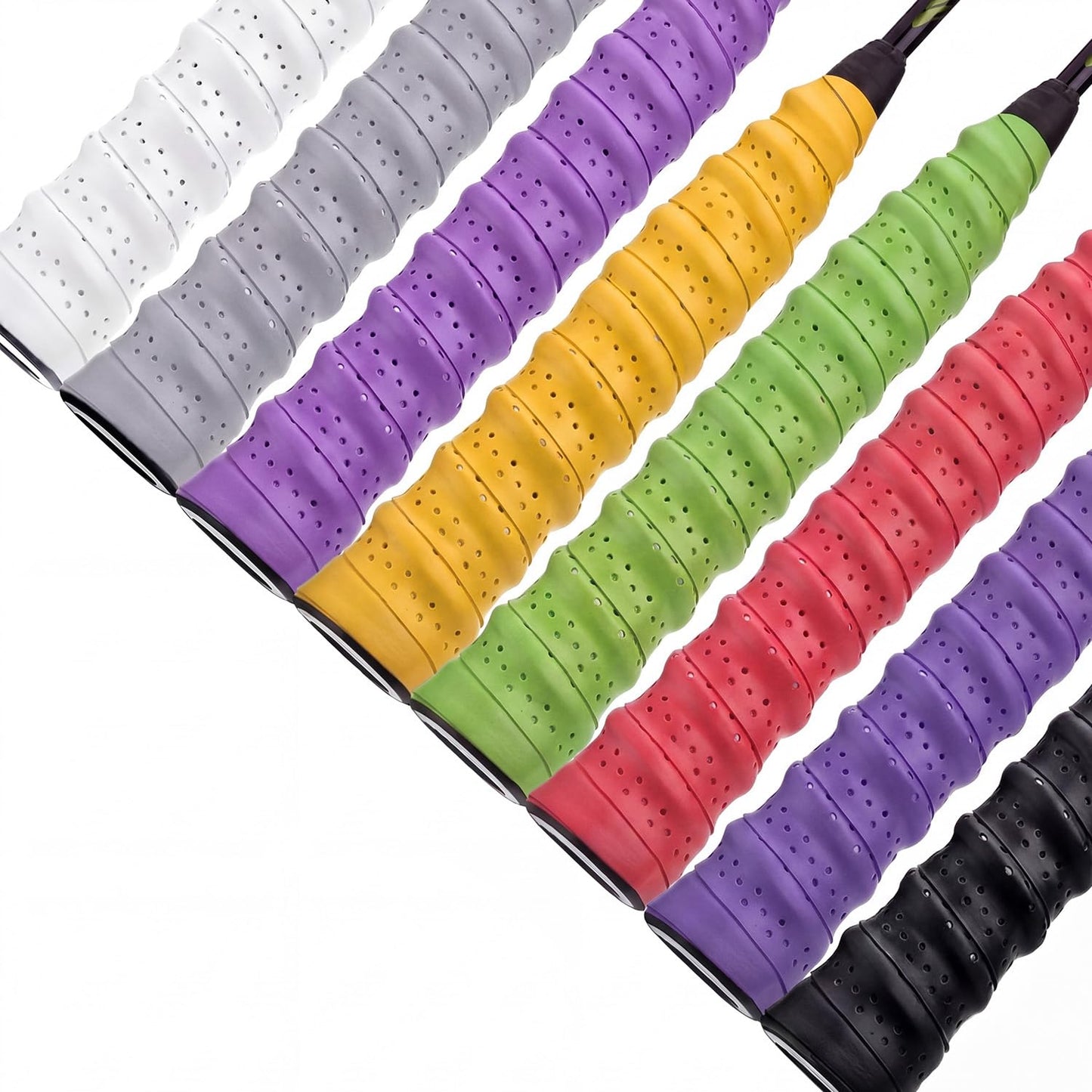 Pangda 9 Pack Badminton Racket Grips for Anti Slip and Absorbent Wicking Grip Tape for Badminton Racket Overgrips Tennis Grips Pickleball Paddle Overgrip