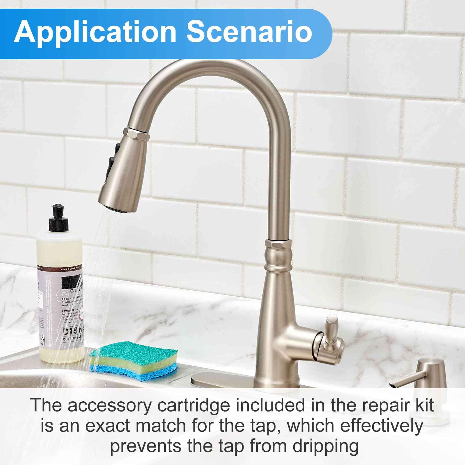 LEDBarz Moen Faucet Repair Kit 93980 - Replacement Single Handle Mechanism for Kitchen Parts