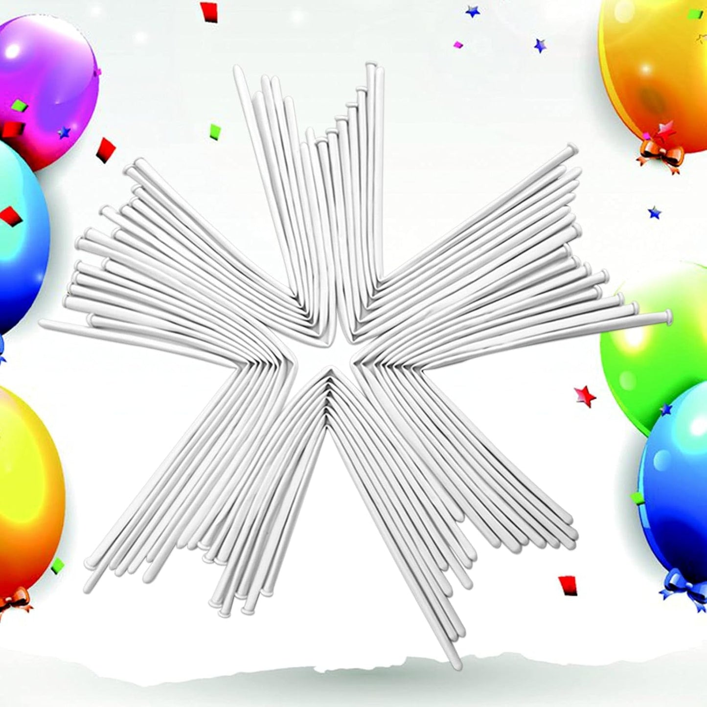Skiennix 100Pcs Clear 260 Latex Balloons - Premium Quality for Animal Sculptures & Party Decor