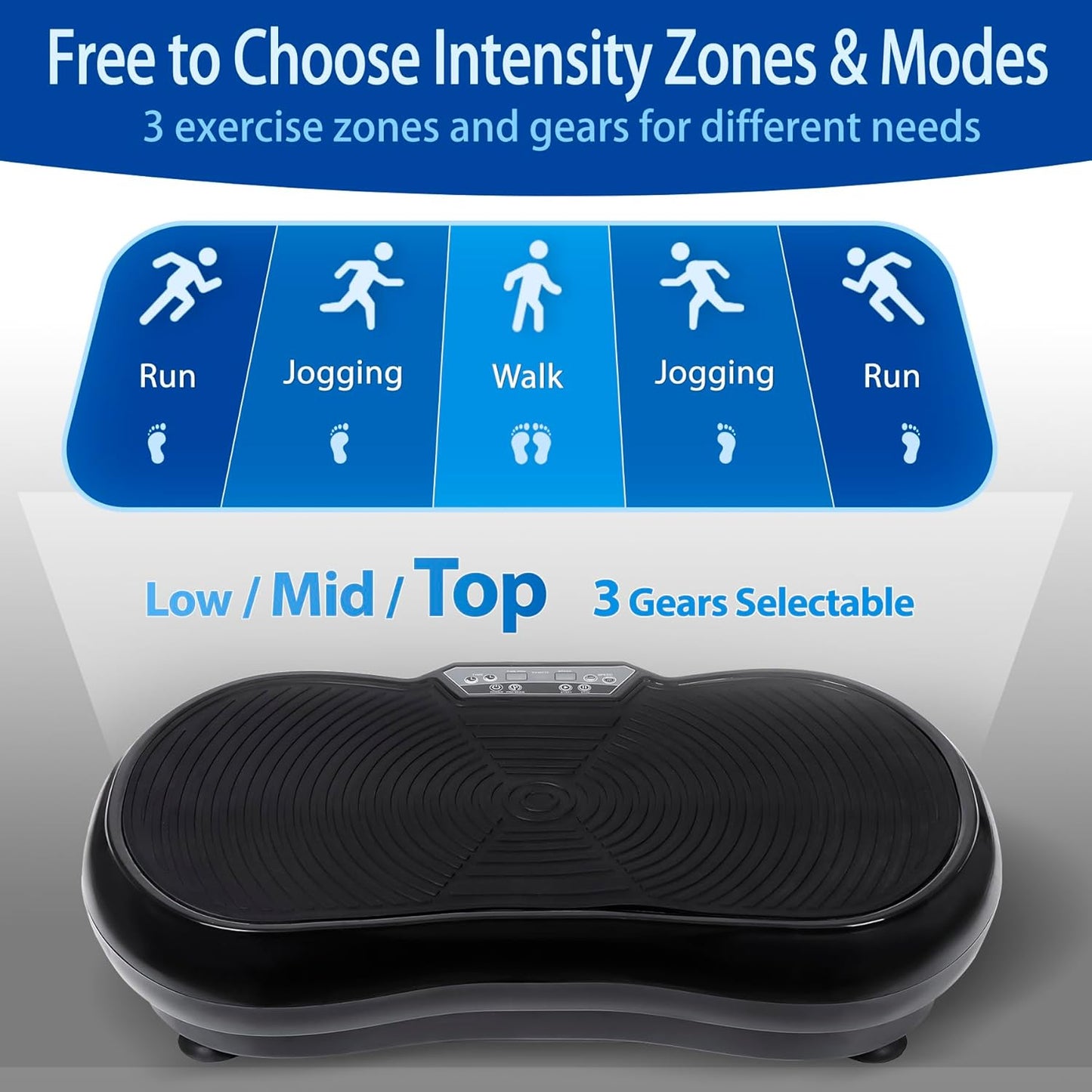 SUPER DEAL Pro Vibration Plate Exercise Machine - Whole Body Fitness Platform with Bluetooth & Remote Control