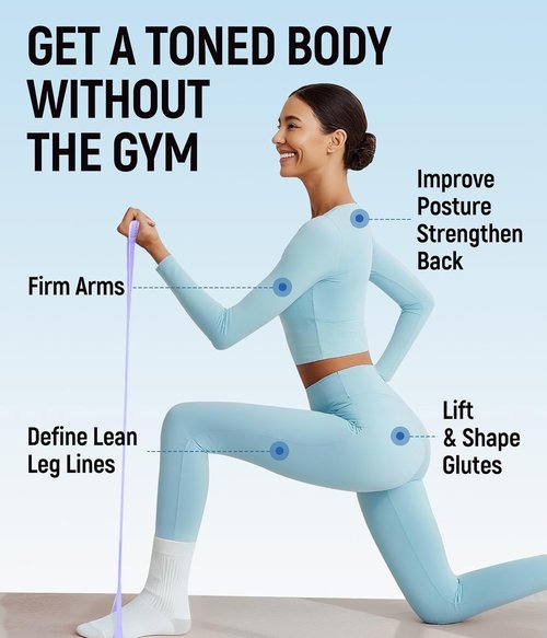 Figure 8 Resistance Bands by Upgraded | Durable Odorless Silicone for Yoga, Pilates & Therapy – Perfect for Moms