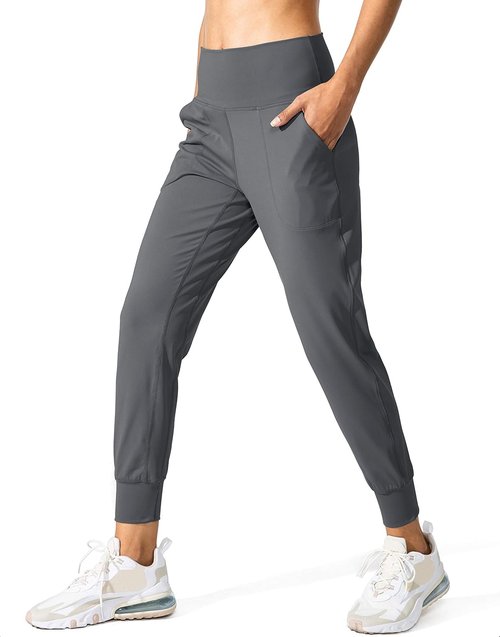 G Gradual Women's High-Waisted Joggers - Comfortable Yoga Pants with Pockets for Workouts & Lounging