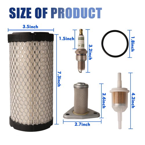 FIXHAWK EZGO Tune Up Kit, EZGO TXT Oil Change Kit, Include Fuel Filter Air Filter Oil Filter Spark Plug, Fits EZGO TXT 2005-2009 and EZGO ST350 1996-Up Gas Golf Cart, Replace OEM# 72084G01 28463G01