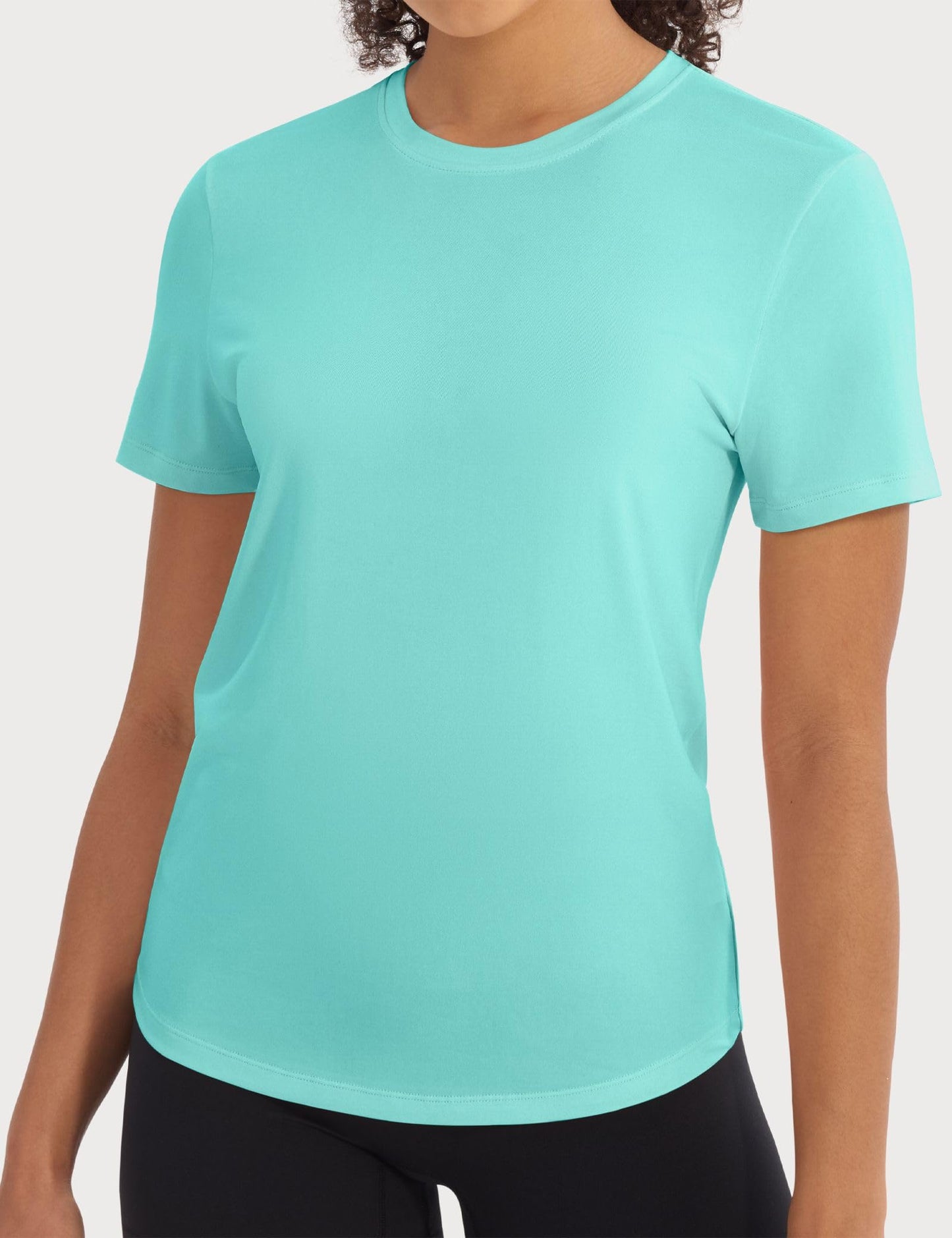 Missclub Womens T Shirts 5 Pack Quick Dry UPF 50+ Workout Gym Tops Set B L