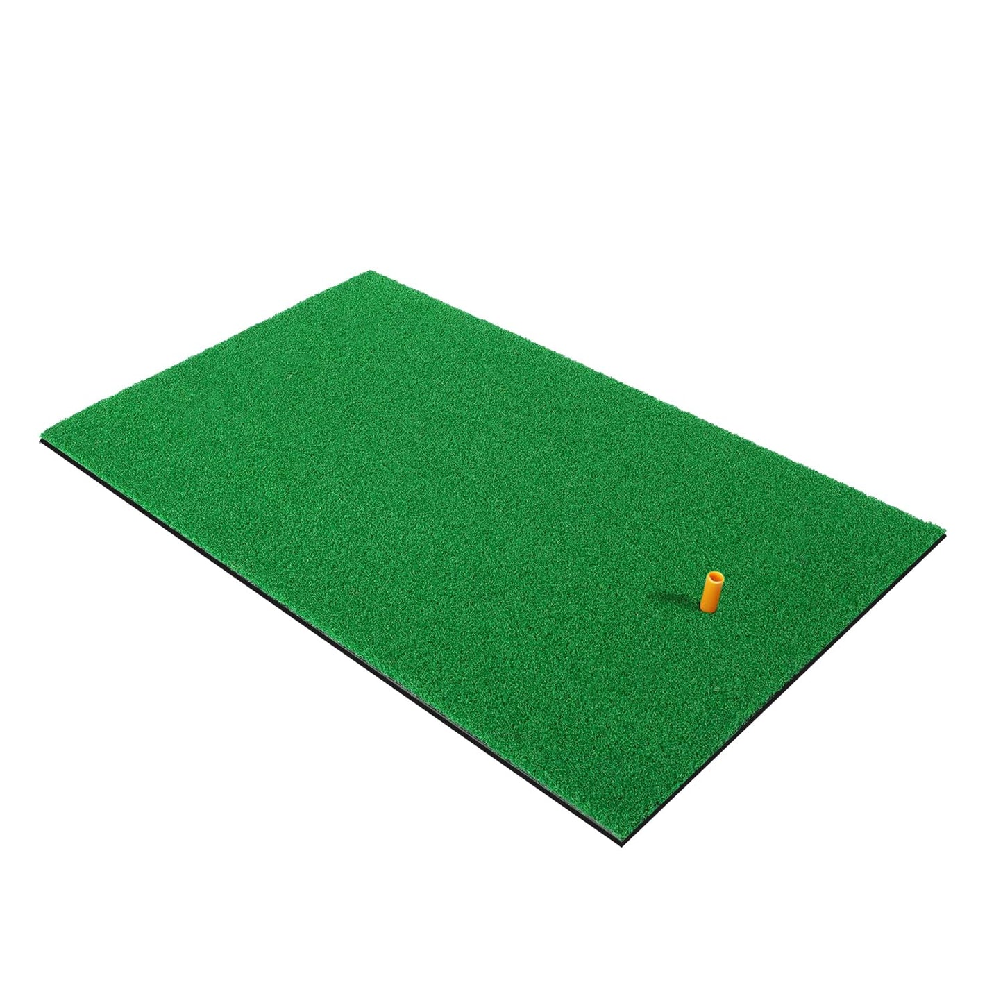 IKULE Golf Mat Practice Hitting Mat with Rubber Tee Holder Realistic Grass Putting Mats Portable Outdoor Sports Golf Training Turf Mat Indoor Office in 40 * 70cm
