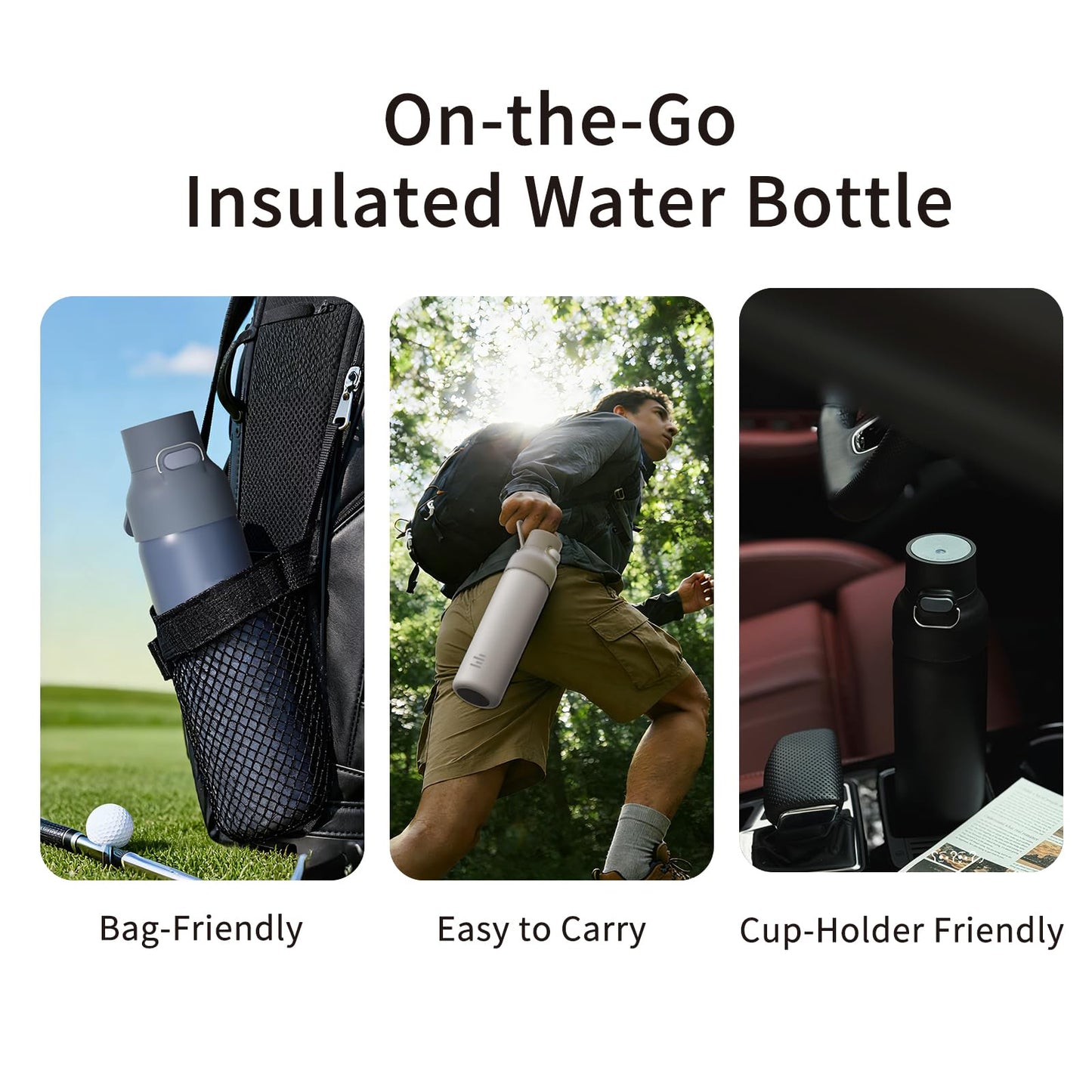 Levore 24oz Insulated Water Bottle, 316L Stainless Steel Double Wall Vacuum Bottle, Keeps Drinks Cold or Warm, Leakproof One-Handed Flip Lid for Gym, Office, Travel & Daily Use (1 Pack)