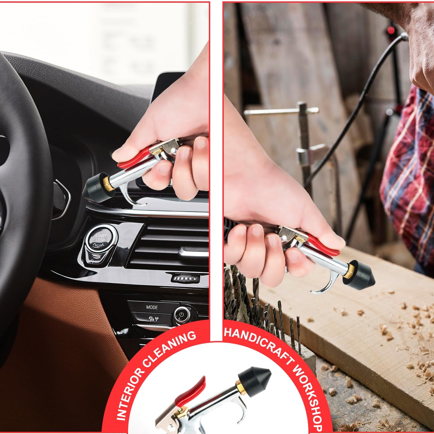 Kodilin 3PCS 1/8-Inch Rubber Tip Set for Air Blow Gun