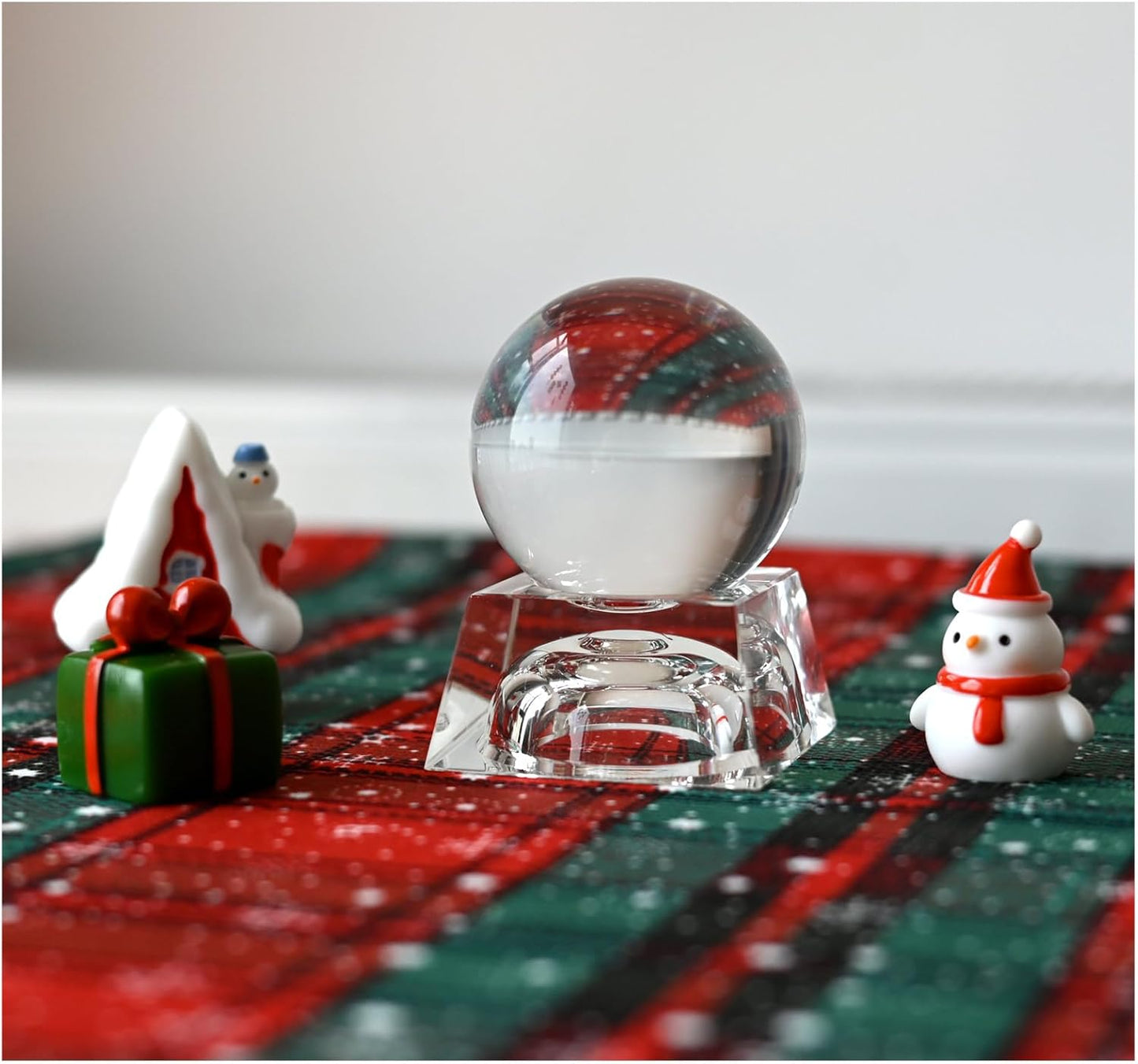 Skiennix Crystal Ball Stand - Clear Sphere Holder for 40mm to 120mm Balls & Marbles | Display Base