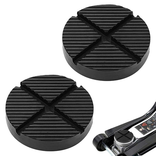 2PCS Rubber Jack Pads, Grooved Surface, Car Jack Block Jacks Adapter Jack Pad Jack Stand Pads for Pinch Welds Vehicle Lifts Rubber Floor Bracket