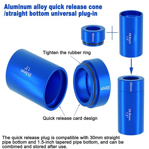 LIFTATAPA Bike Fork Crown Race Setting Tool, 3PCS Bicycle Fork Nut Setting Installer, Aluminum Alloy Bicycle Repairing Front Fork Setter Kit for 28.6mm Outside Diameter Front Fork