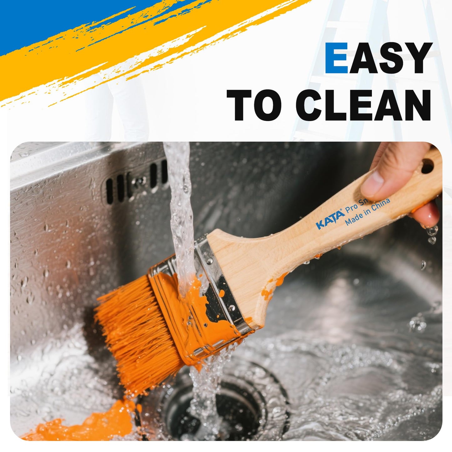 KATA Painters Painting Pyramid Stands - 36pcs Paint Triangle Stand Cabinet Door Risers 3pcs Paint Brushes Kit for Furniture Canvas Support Painting, Professional Household Art DIY Projects Supplies