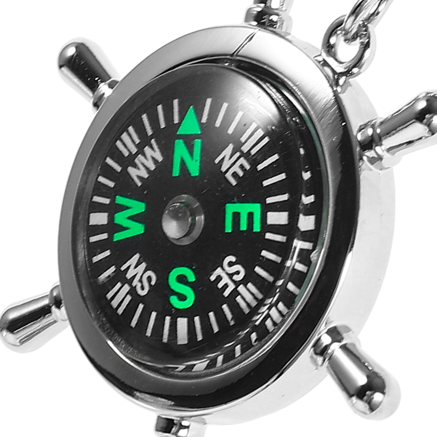 GANAZONO Compass Keychain with Key Ring Pocket Compass for Men Mini Survival for Hiking Camping Outdoor Sports Lightweight Durable Navigation Accessory