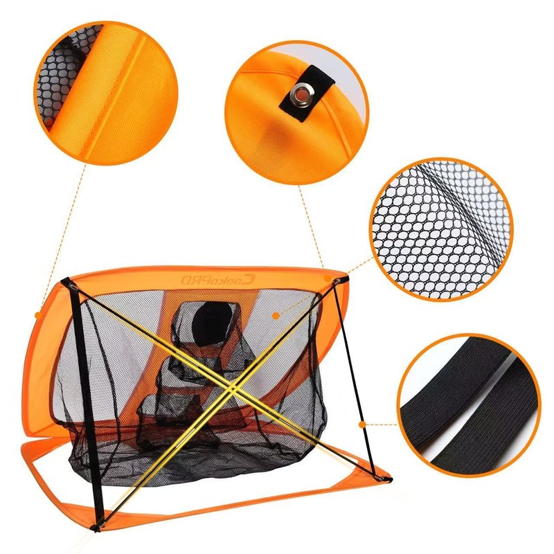 CookoPRO Golf Chipping Net Set,Pop Up Net with Durable Rubber Training Mat,10 Golf Tees,6 Practice Balls,6 Foam Balls and Carry Bag for Indoor & Outdoor Game