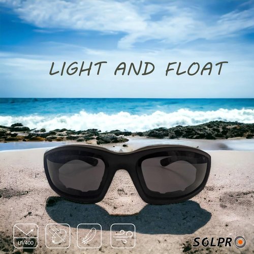 SOL PRO Motorcycle Riding Glasses, Polarized Lens 100% UVB/UVB, Foam Padded, Super Light, Floating, For Outdoor Activity Sports, Fit Men and Women