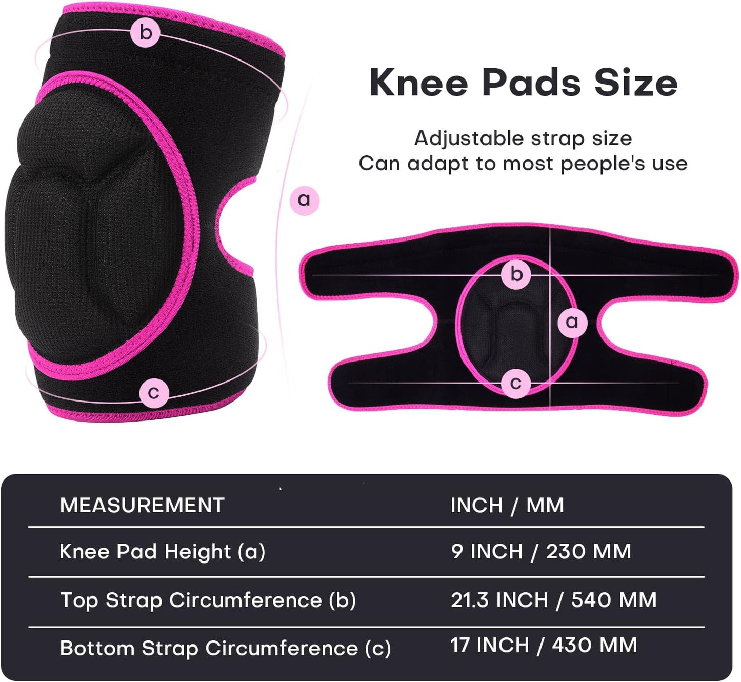 Skiennix Knee Pads for Men and Women - High Elastic Fabric for Safety in Gardening, Cleaning & Construction