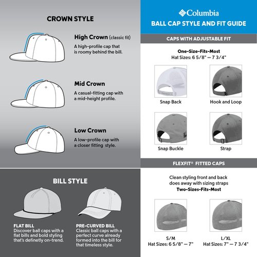 Columbia Women's PFG Tidal Light Ball Cap, Nocturnal/Snowdrift, One Size