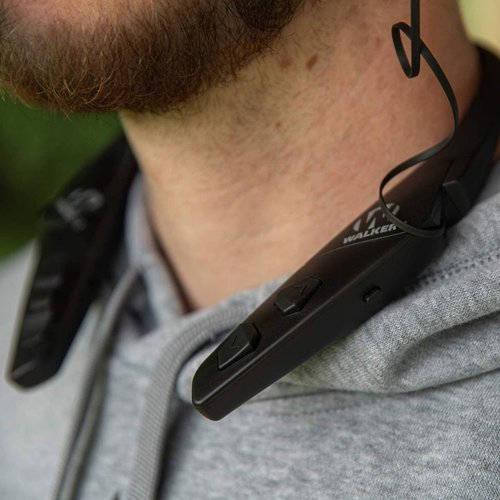 Walker's Game Ear Behind The Neck Bluetooth Hearing Enhancer, Black
