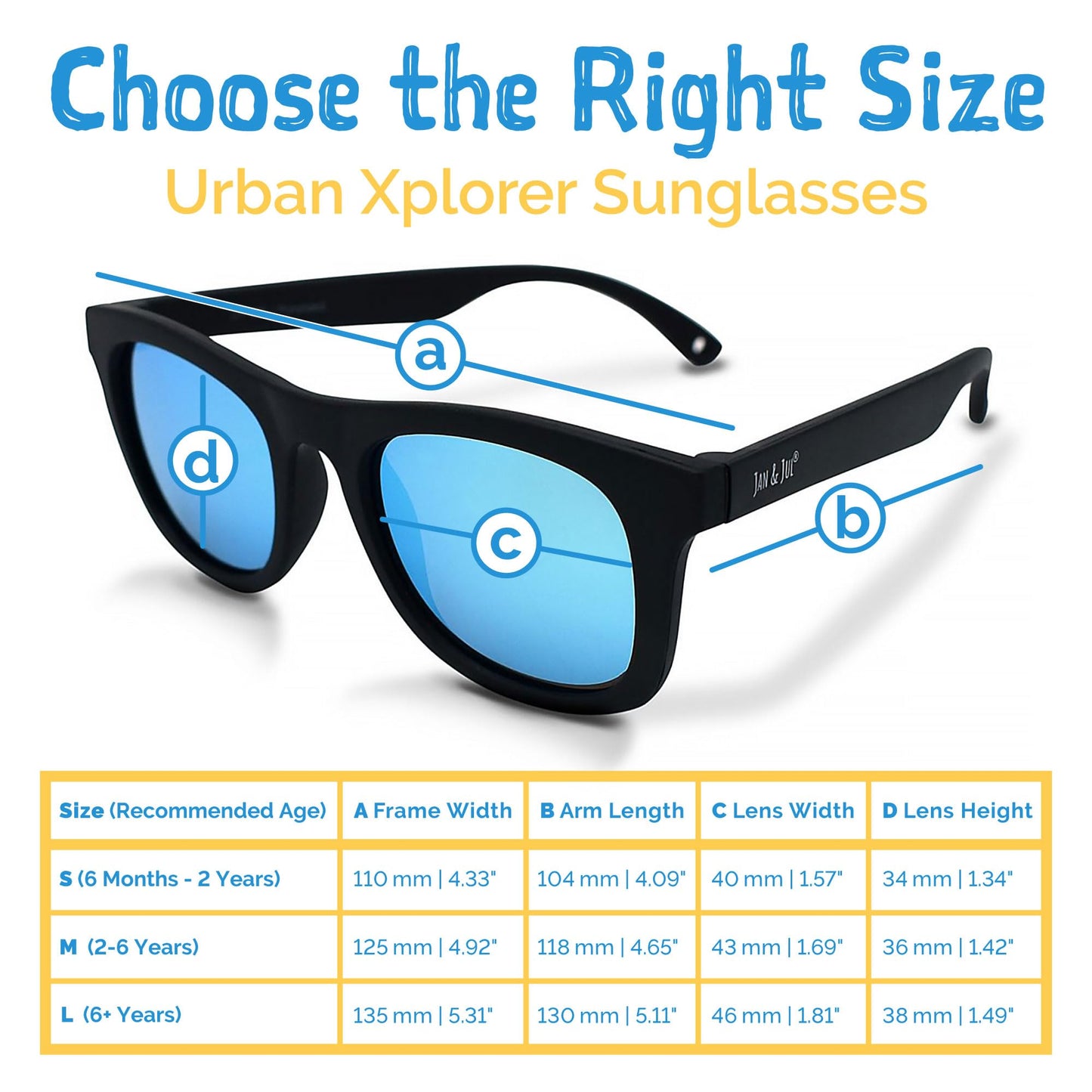 JAN & JUL Polarized Toddler Sunglasses with Flexible Frames (M: 2-6 Years, Black Aurora)