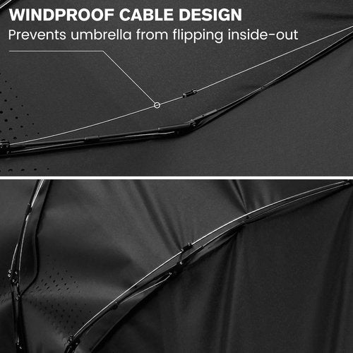 G4Free Windproof Travel Umbrella - 46-Inch Automatic Compact Design with Strong Fiberglass Frame