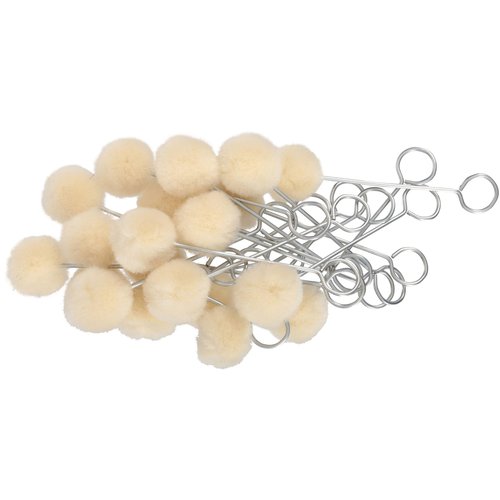Birchwood Casey Large Wire-Handled Swauber Applicators for Gun Cleaning, Maintenance and Preservation, 20 Pack