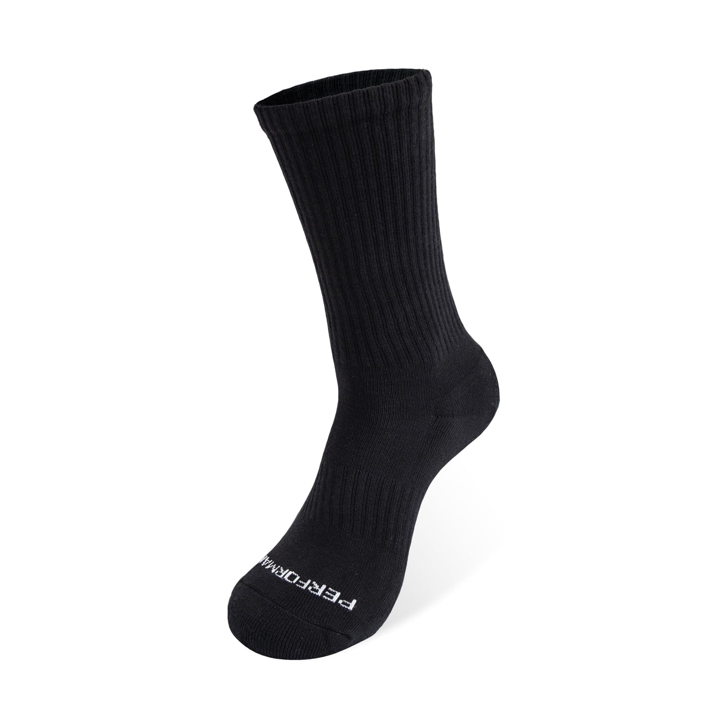 CULTURE & NATURE Men's/Women's Athletic Performance Cushion Crew Socks Black Medium 6Pk