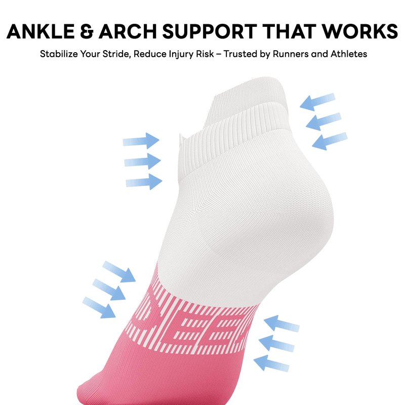 easetoe 6 Pairs Ankle Compression Socks Women Men 15-20 mmHg Low Cut Athletic Running Arch Support for Travel Nurses Flight
