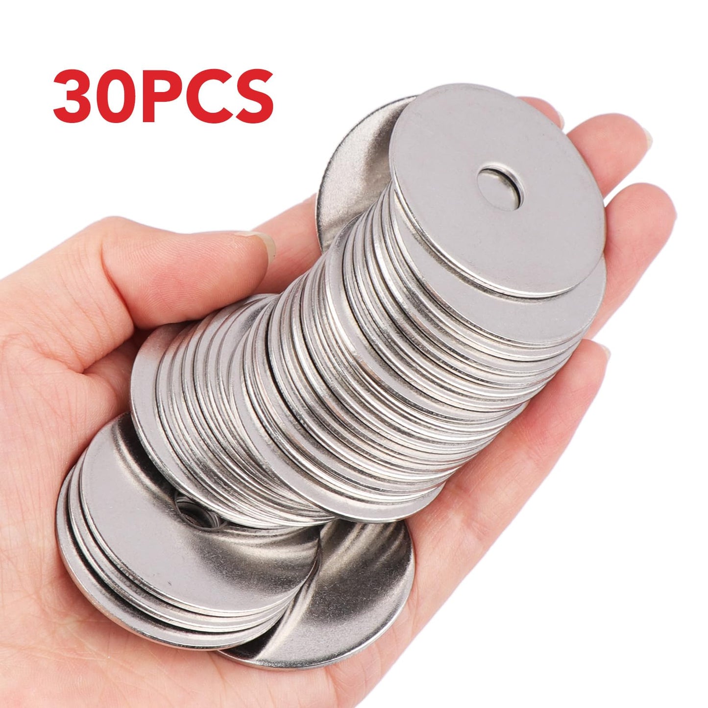 AOKOLL 5/16" x 1-1/2" Fender Washers, 30PCS 304 Stainless Steel Flat Washers Universal Metal Washers (5/16" x 1-1/2" 30PCS)