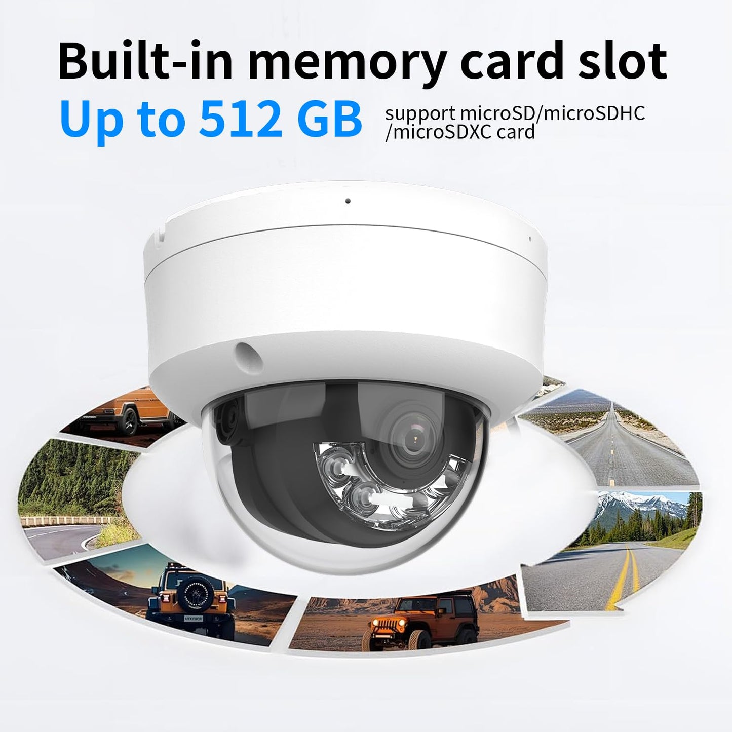 YINLINK DS-2CD1143G2-LIUF Original Ⲏіk-ѵіsіoո 4MP PoE Dome Camera, Bulit-in Mic, 98ft Night Vision, MicroSD 512GB, IP67, IK08, 2.8mm Lens (International English Version)