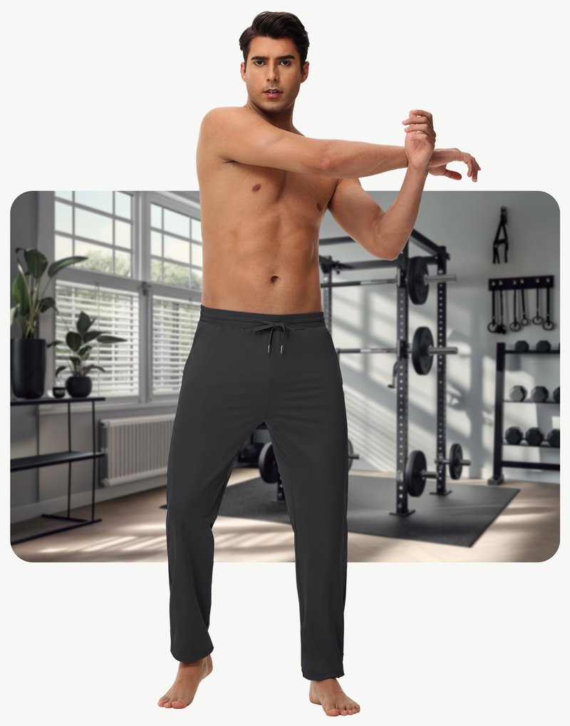 MIVEI Mens Tall Sweatpants Extra Long Inseam Joggers Pants for Athletic Workout Lounge Sweat Pants Zipper Pockets 30" 34" 36"